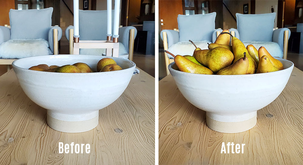 pears before and after