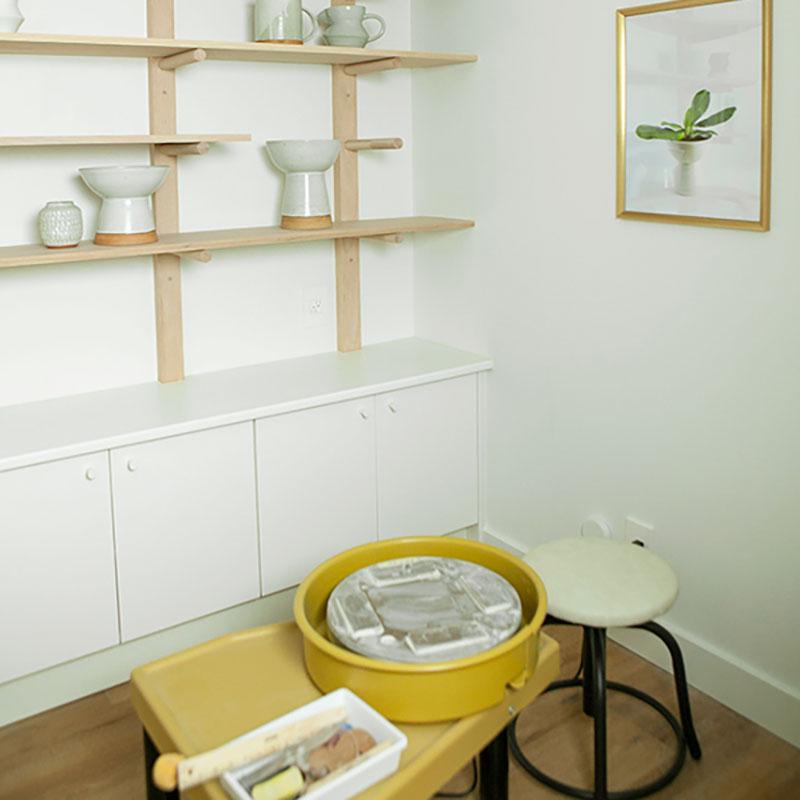 How a closet became a home ceramic studio